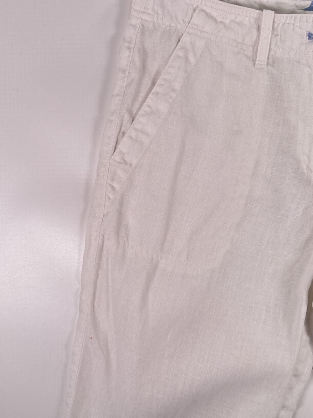 Tommy Bahama White 100% Linen Cropped Capri Pants Size 6 - Picture 3 of 15